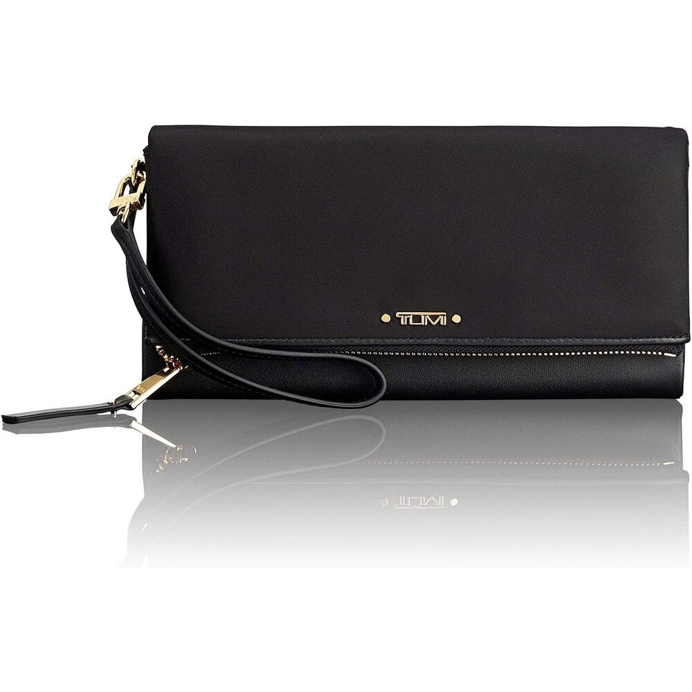 TUMI Women's Voyageur Travel Wristlet‎ Wallet Passport Cash & Card Holders Black